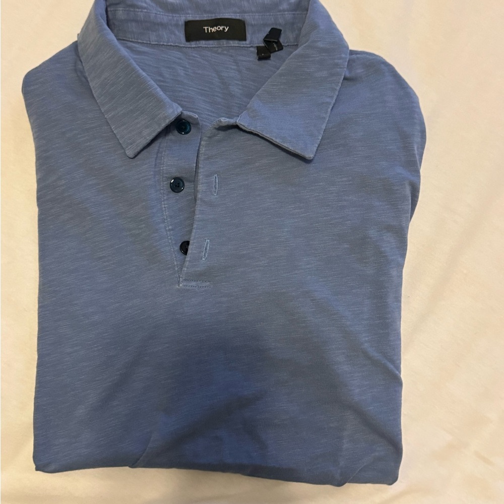 Theory Men's Slate Blue Polo Shirt